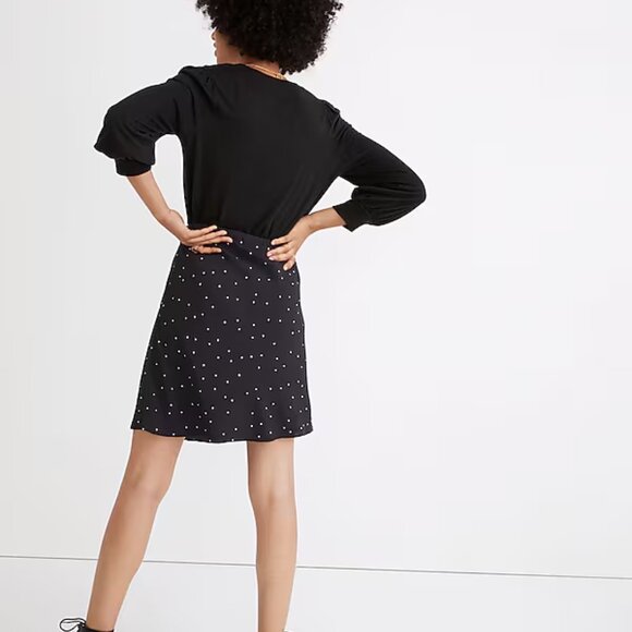 Like new! Madewell Drawstring Mini Slip Skirt in Night Dreams Size 6 - Picture 2 of 11